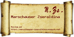 Marschauser Zseraldina névjegykártya
